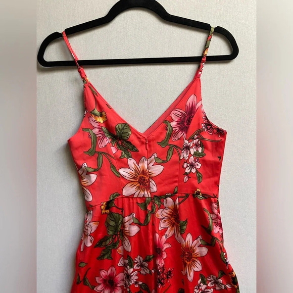 GUESS Isora Floral-Print Split-Leg Jumpsuit Sz 0 - Picture 5 of 15